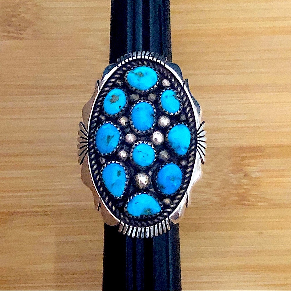 $285 Signed Navajo Designer Estate Ring Size 9 Marked K STERLING With Sunburst